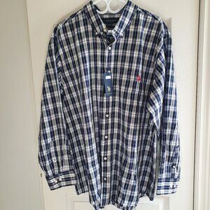 NWT U.S. Polo Assn. Plaid Button Down Shirt – Size 2XL